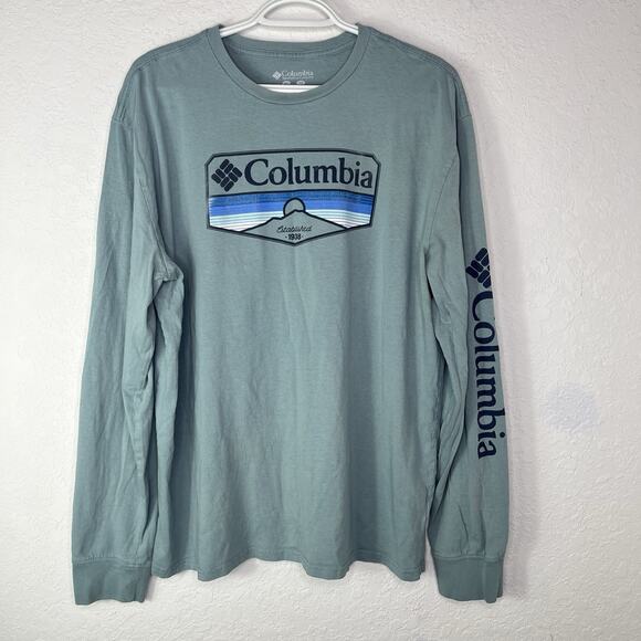 Columbia Sportswear Long Sleeve Tee Graphic Print Size XL Casual Summer Spring - Picture 1 of 6